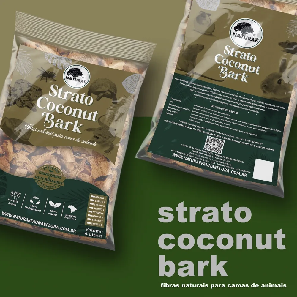 Naturae Fauna & Flora Strato Coconut Bark - 04 Litros