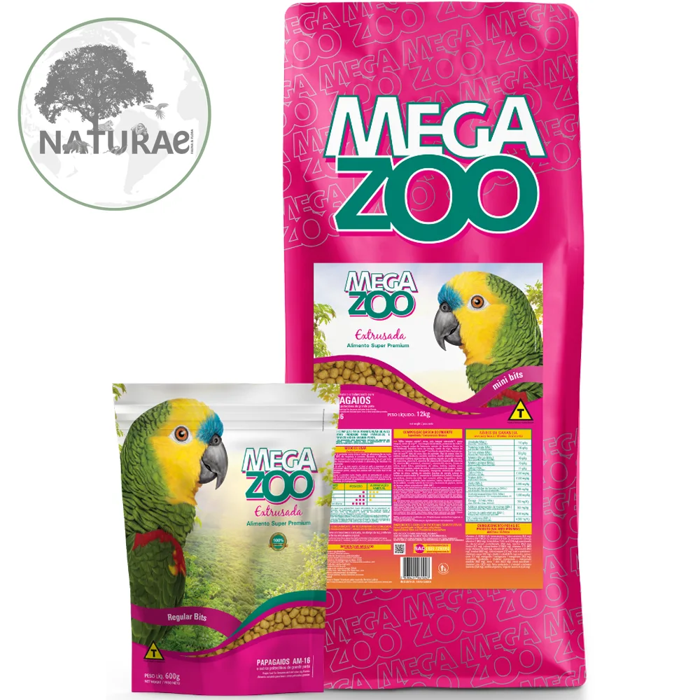 Ração Extrusada Para Papagaios Mini (Am16) MEGA ZOO