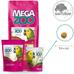 Ração Extrusada Para Papagaios Mini (Am16) MEGAZOO